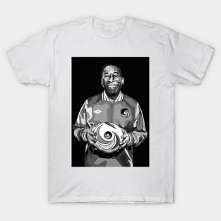 Pele Legendary Berazil Black And White Art T-Shirt